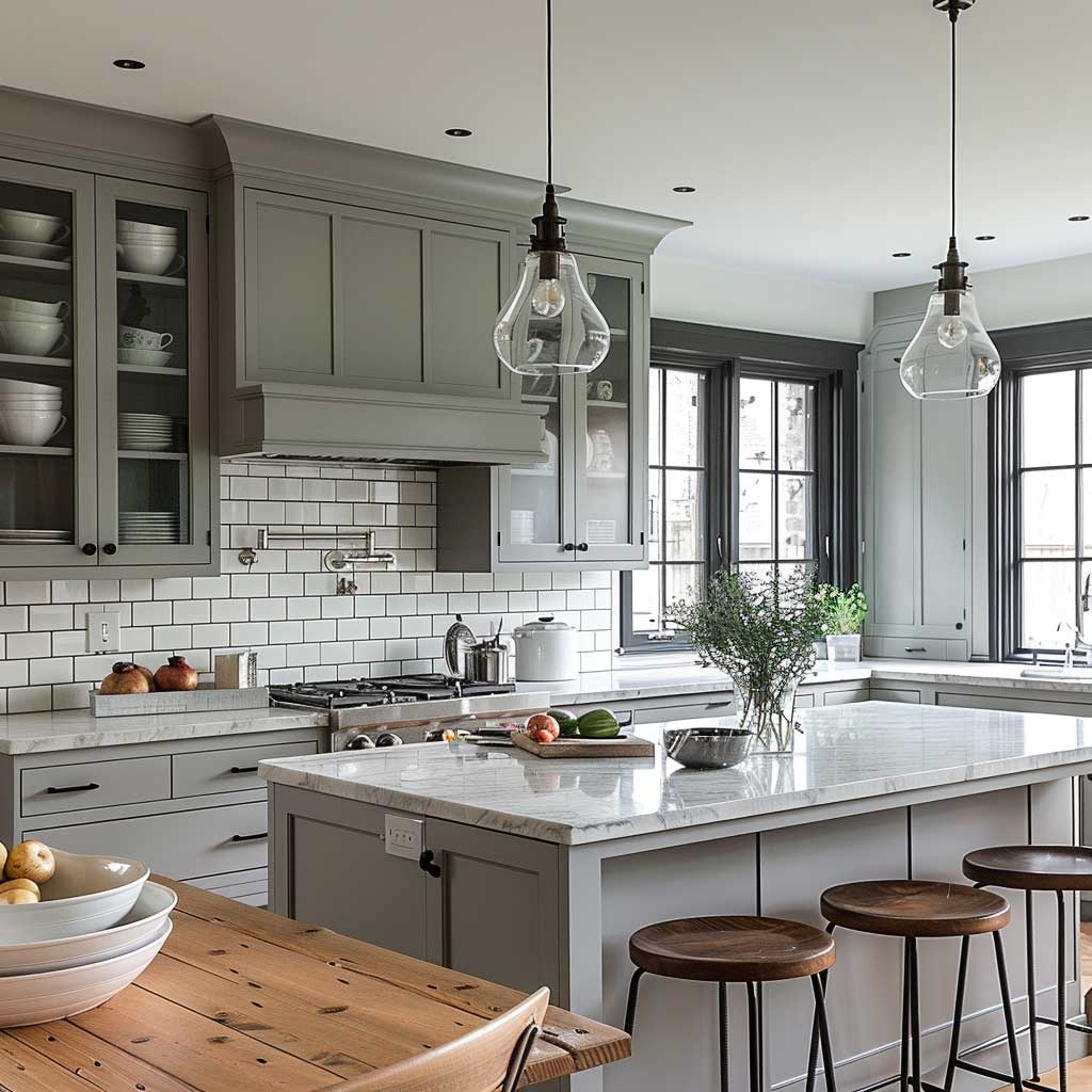 Grey and White Kitchen Colour Combinations