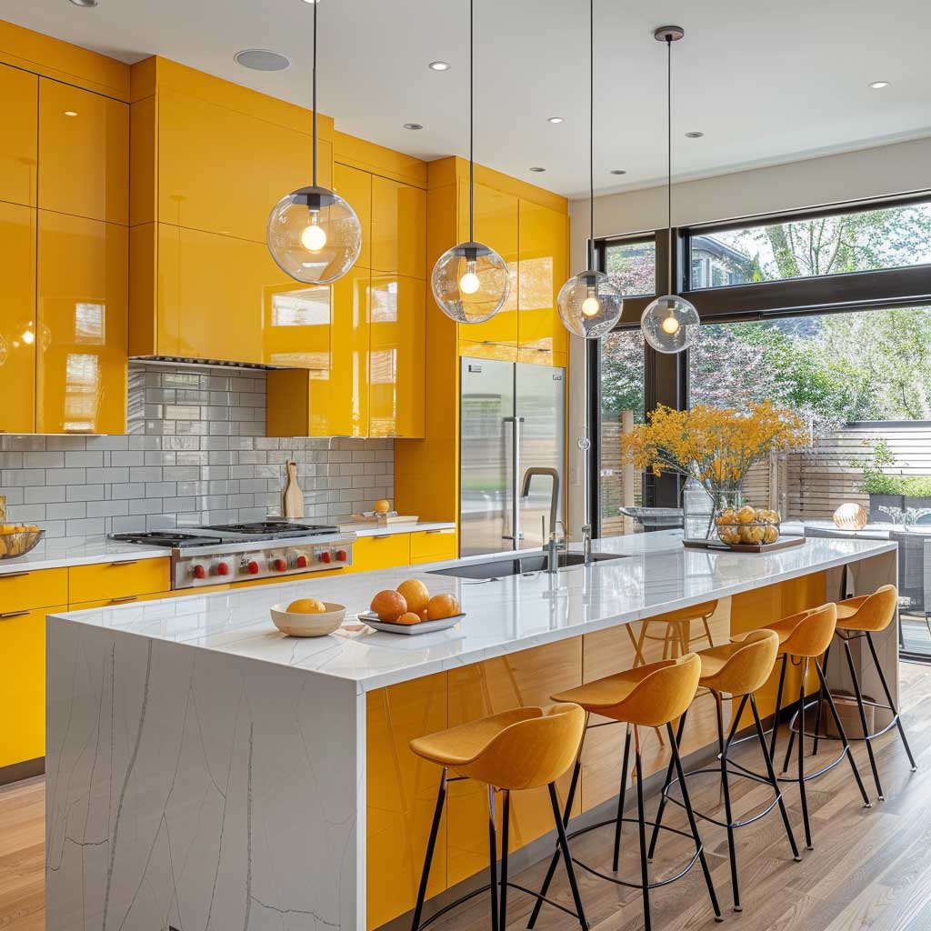Yellow and Grey Kitchen Colour Combinations